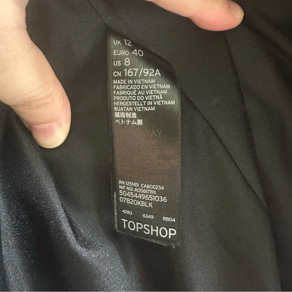 Topshop Black Blazer Coat - Picture 4 of 5